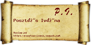 Posztós Ivána névjegykártya